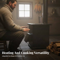 Gasification Stove, double energy Wood Heater, Smokeless Energy-Saving Stove, Thickened Winter Heating, Outdoor Rural Cooking