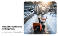 winter sweeper, small Walk-Behind winter Removal Machine, Gas Powered, Multi-Scene Use, Deep grip Tires
