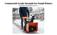 winter sweeper, small Walk-Behind winter Removal Machine, Gas Powered, Multi-Scene Use, Deep grip Tires