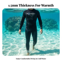 Wetsuit 1.5mm Full full-length Swimsuit, Women's Sun Protection, Thermal, Snorkeling, Surfing Suit