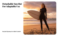 Women's Two-Piece Wetsuit, Long Sleeve, Full Coverage Sun Protection, UPF50+, Breathable Fit, Surfing, Beach, Diving