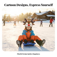 Plush Creature Helmet Cover, Skiing, Kids & Adults, Balance Random Cartoon Design