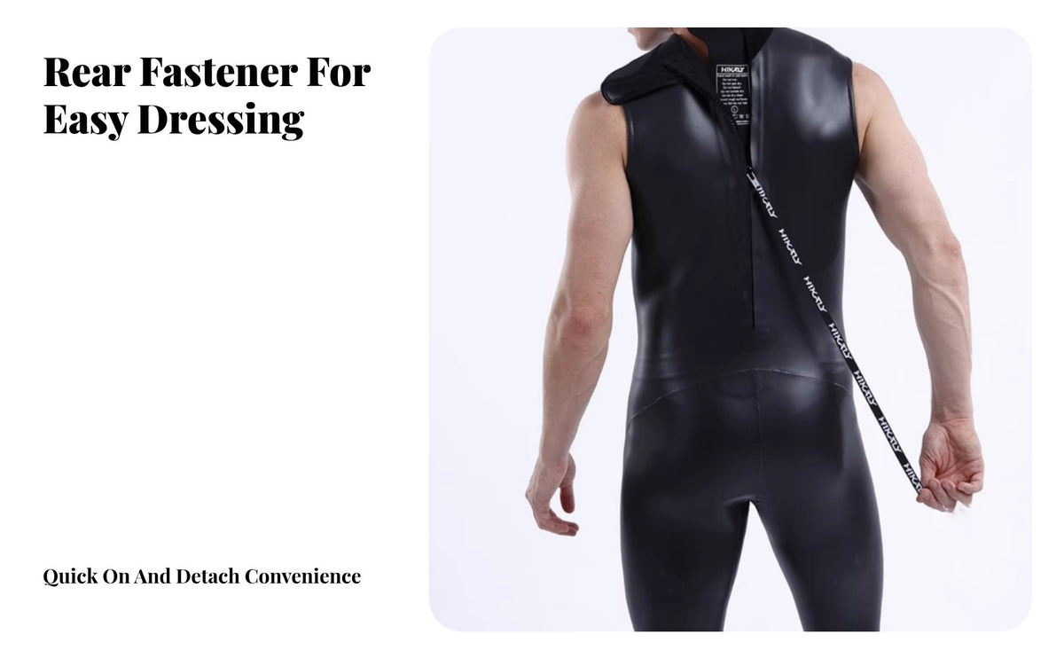 sleek Skin Wetsuit, Sleeveless short wetsuit, Waterproof Thermal wave riding Suit, multi-sport Gear for Men