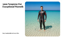 Multi-Sport Diving Suit, 5/3mm High-Performance Super Stretch, Sleek Skin, Thermal Aquatic Wetsuit for Men