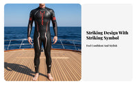 Multi-Sport Diving Suit, 5/3mm High-Performance Super Stretch, Sleek Skin, Thermal Aquatic Wetsuit for Men