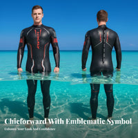 Multi-Sport Diving Suit, 5/3mm High-Performance Super Stretch, Sleek Skin, Thermal Aquatic Wetsuit for Men