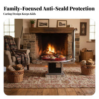 Wood Burning Stove, Indoor Multifunctional Heater, Smokeless Energy-Saving Rural Fireplace