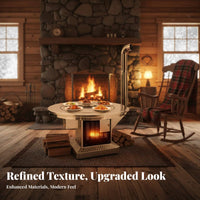 Wood Burning Stove, Indoor Multifunctional Heater, Smokeless Energy-Saving Rural Fireplace