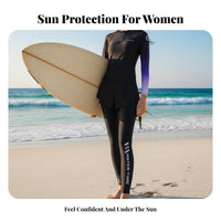 Women's Diving Wetsuit, Sun Protection, Quick Dry, Long Sleeve, Long Pants, Two-Piece, Split Swimsuit, Beach, Surfing, Gradient