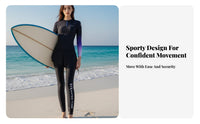 Women's Diving Wetsuit, Sun Protection, Quick Dry, Long Sleeve, Long Pants, Two-Piece, Split Swimsuit, Beach, Surfing, Gradient