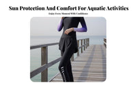 Women's Diving Wetsuit, Sun Protection, Quick Dry, Long Sleeve, Long Pants, Two-Piece, Split Swimsuit, Beach, Surfing, Gradient