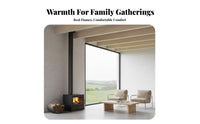50 Wood Burning Fireplace, Indoor Heating Stove, Large Viewing pane, Home, Villa, Cottage