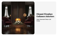 50 Wood Burning Fireplace, Indoor Heating Stove, Large Viewing pane, Home, Villa, Cottage