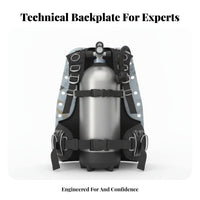 Technical Diving Backplate, Artistic Pattern, Unisex, Comfortable Support