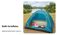 Inflatable Mattress, Automatic Air Bed, Portable Camping Tent Mat, 40cm Raised, Built-in Pump