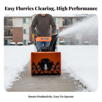 Winter Sweeper, Compact Hand-Push, Gas Engine, Deep Grip Tires, Multi-Scene Use
