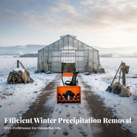 Winter Sweeper, Compact Hand-Push, Gas Engine, Deep Grip Tires, Multi-Scene Use