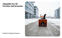 Winter Sweeper, Compact Hand-Push, Gas Engine, Deep Grip Tires, Multi-Scene Use