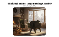 Wood Burning Stove, two-sidedSided Fireplace Heater, Energy-Saving Multi-Functional Oven for Home Heating & Cooking