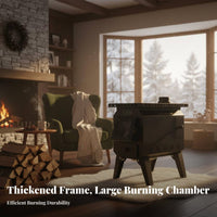 Wood Burning Stove, two-sidedSided Fireplace Heater, Energy-Saving Multi-Functional Oven for Home Heating & Cooking