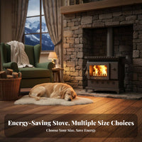 Wood Burning Stove, two-sidedSided Fireplace Heater, Energy-Saving Multi-Functional Oven for Home Heating & Cooking