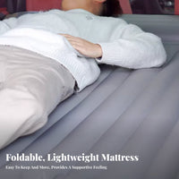 luxury compact Folding Car Mattress, Inflatable Travel Bed, Portable SUV Trunk Sleeping Pad, Automatic air inflator, Camping, highway outing