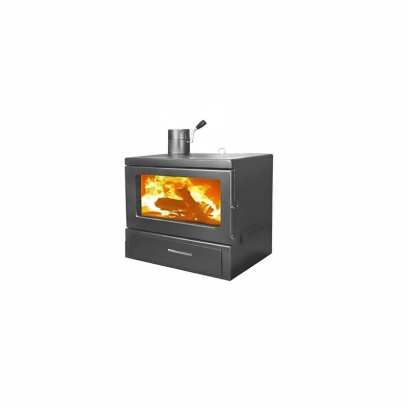 Wood Burning Fireplace Efficient Heating Stove Large Glass Panel Indoor Villa Cottage Commercial Home
