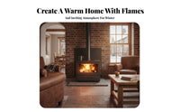 Wood Burning Fireplace Efficient Heating Stove Large Glass Panel Indoor Villa Cottage Commercial Home