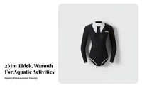 Wetsuit, 2mm Outdoor Swimsuit, extra Size Slimming Rash Guard, Women’s Long Sleeve, Thermal Diving Suit, Surfing, Split Design