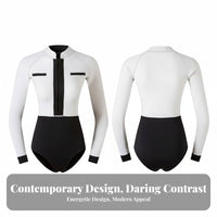 Wetsuit, 2mm Outdoor Swimsuit, extra Size Slimming Rash Guard, Women’s Long Sleeve, Thermal Diving Suit, Surfing, Split Design