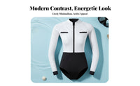 Wetsuit, 2mm Outdoor Swimsuit, extra Size Slimming Rash Guard, Women’s Long Sleeve, Thermal Diving Suit, Surfing, Split Design