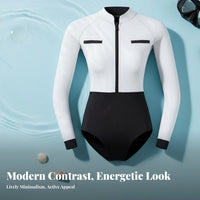 Wetsuit, 2mm Outdoor Swimsuit, extra Size Slimming Rash Guard, Women’s Long Sleeve, Thermal Diving Suit, Surfing, Split Design