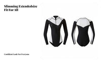 Wetsuit, 2mm Outdoor Swimsuit, extra Size Slimming Rash Guard, Women’s Long Sleeve, Thermal Diving Suit, Surfing, Split Design