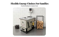 Multienergy Heating Boiler Wood Electric, Home Radiator, Floor Heating, Rural Small heater