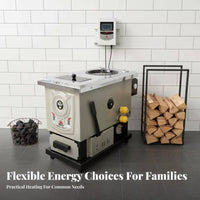Multienergy Heating Boiler Wood Electric, Home Radiator, Floor Heating, Rural Small heater