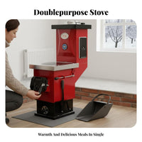 Household Heating Stove, Energy-Saving Rural Boiler, Multicombustible material, Cooking & Heating