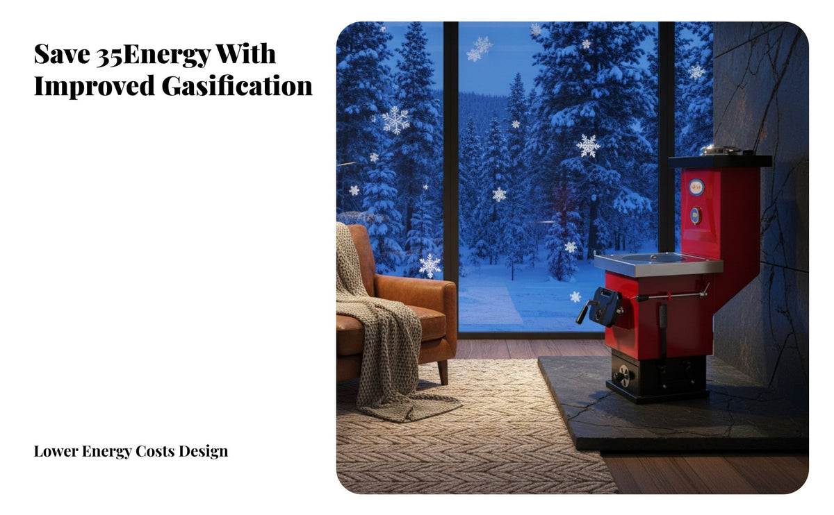 Household Heating Stove, Energy-Saving Rural Boiler, Multicombustible material, Cooking & Heating