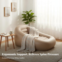 Inflatable Sofa Chair, Automatic Air Lounge, Single padded mat Recliner for Bedroom, Camping, Lazy Mattress