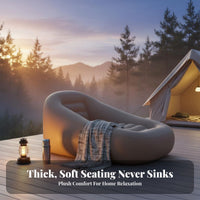 Inflatable Sofa Chair, Automatic Air Lounge, Single padded mat Recliner for Bedroom, Camping, Lazy Mattress