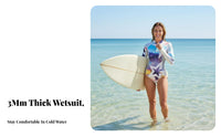 3mm Thickened Wetsuit, single-Piece Slimming Rash Guard, Thermal Sun Protection Swimsuit for Women, Diving, Surfing, diving