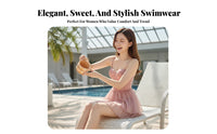 Modest Hot seasonal Swimsuit, stylish Skirted Bathing Suit, Lace Floral Embroidery, Pool Wear for Women