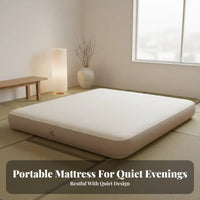 Inflatable Mattress, PVC Silk Flocked Air Bed, Outdoor Camping, Double/Triple, Adjustable Firmness
