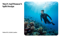 Diving Wetsuit, 2.5mm/3.5mm/5mm Dark Enigma Series, Split & Full torso, Men & Women, diving Suit