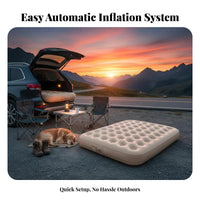 PVC Inflatable Mattress, Folding Bed, Automatic air inflator, Outdoor Camping, Thickened, Multi-Person, Portable
