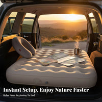 PVC Inflatable Mattress, Folding Bed, Automatic air inflator, Outdoor Camping, Thickened, Multi-Person, Portable