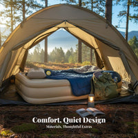 Inflatable Mattress, superFirm Home Outdoor Air Bed, Automatic Elastic Fiber, Camping Tent Moistureresistant Sleeping Pad