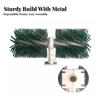 Mini Winter Sweeper Brush Wheel, Lawn Dethatcher, Garden Brush Machine Mower, Fits 26/28mm Tube, Thick Bristles