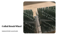 Mini Winter Sweeper Brush Wheel, Lawn Dethatcher, Garden Brush Machine Mower, Fits 26/28mm Tube, Thick Bristles