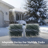 Mini Winter Sweeper Brush Wheel, Lawn Dethatcher, Garden Brush Machine Mower, Fits 26/28mm Tube, Thick Bristles