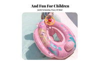 Children's float Ring, Thickened Anti-Rollover Seat Float, 1-6 Years, Cartoon Design, Boys & Girls